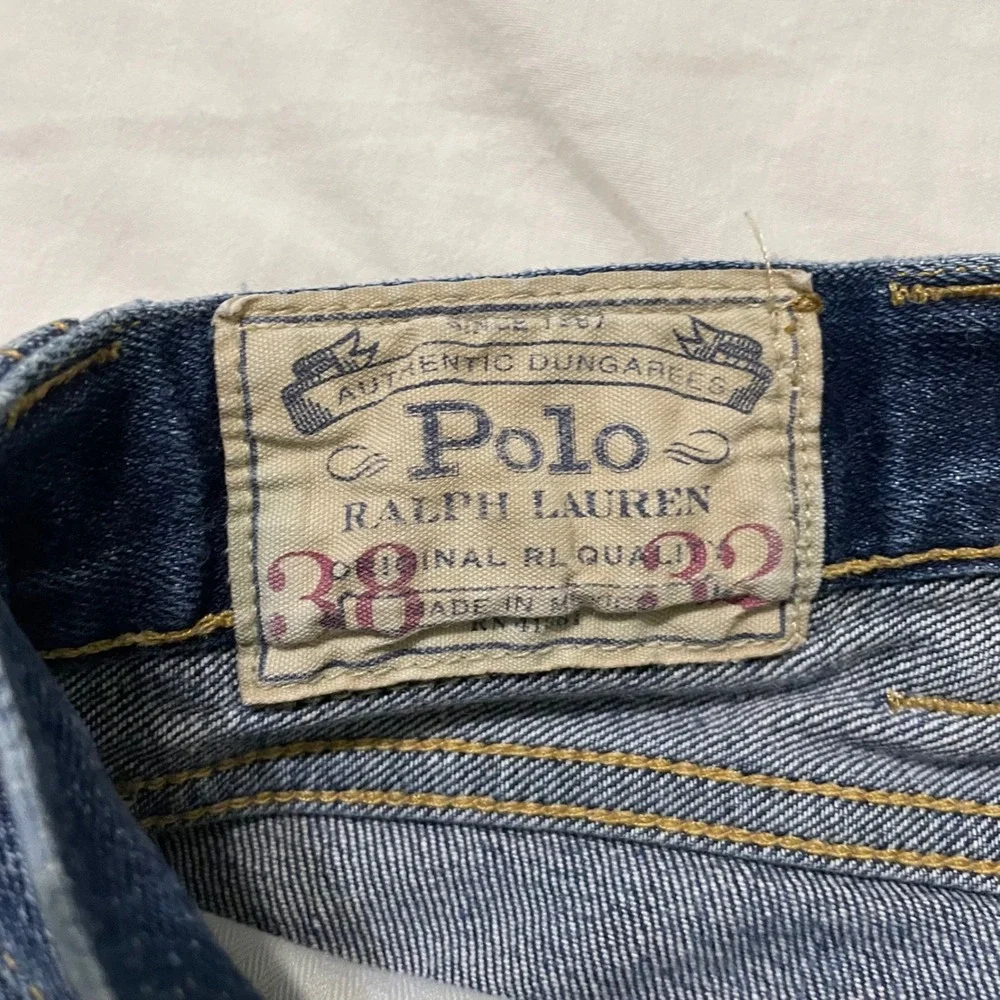 Polo Ralph Lauren Jeans Mens 38x32 Blue Varick Slim Straight Stretch Denim